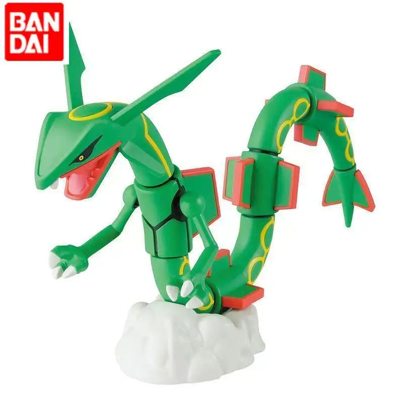 Фото Подлинная сборка BANDAI NAMCO Pokemon NO.46 RAYQUAZA, оригинальная аниме-фигурка в сборе, модель, настольный орнамент, игрушка, подарок для ребенка №2