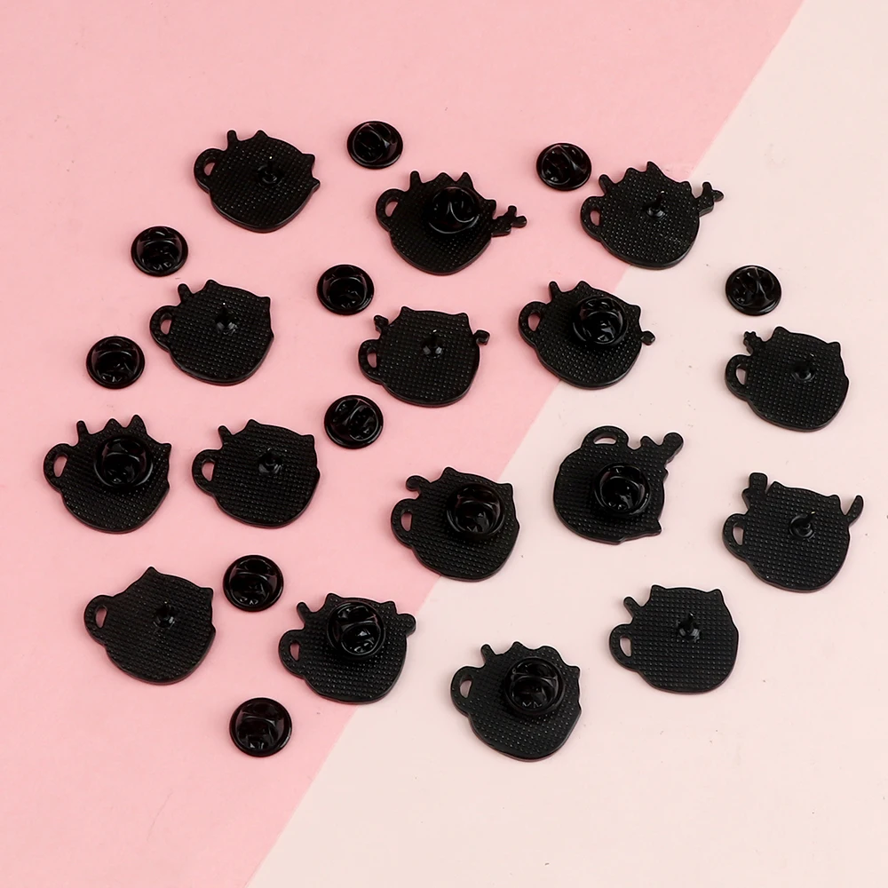 More Styles Cute Cup Cats Creative Animal Brooches Kids Backpack Decoration Badges Women Men Clothes Lapel Pin Jewelry Gift New images - 6