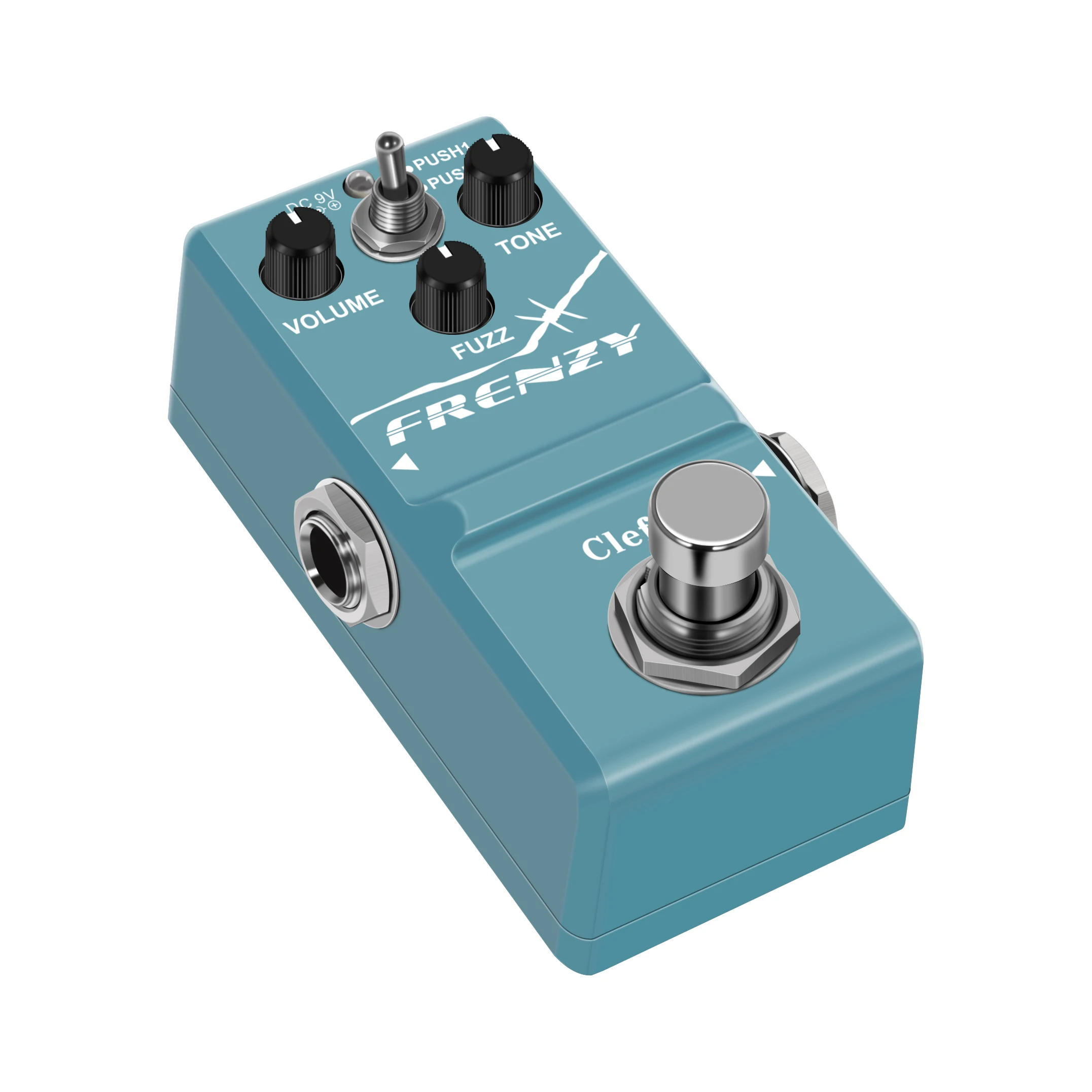 Clefly LN-322 FRENZY Mini Guitar Pedal Classic Fuzz Tone Creamy Violin-Like Sound Mini Full Metal Shell 2 Modes For Bass Guitars