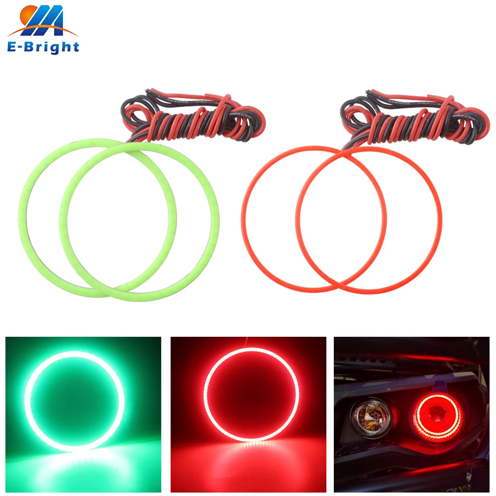 2 шт. Автомобильные светодиодные кольца ангельские глазки 60 мм 70 80 90 100 110 120 -