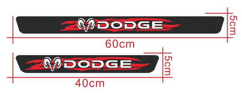 Наклейка порог машины водонепроницаемая Защитная для Dodge Logo Caliber RAM Journey фургон