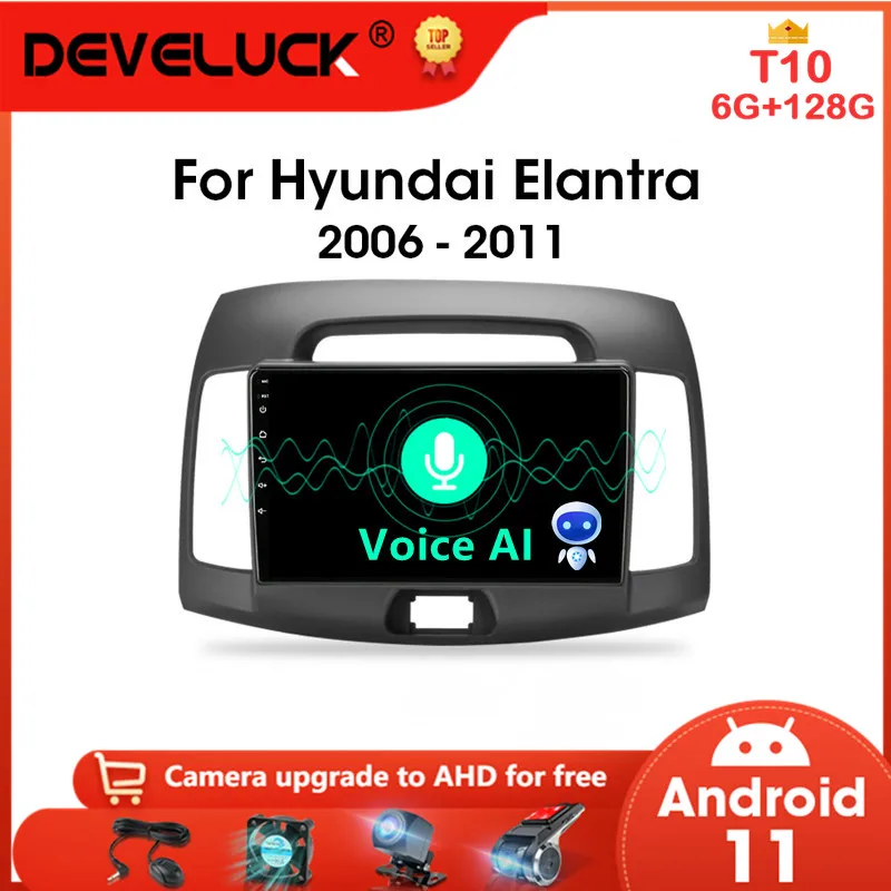 Автомагнитола 2DIN Android 10 0 с голосовым управлением и сенсорным экраном для Hyundai Elantra