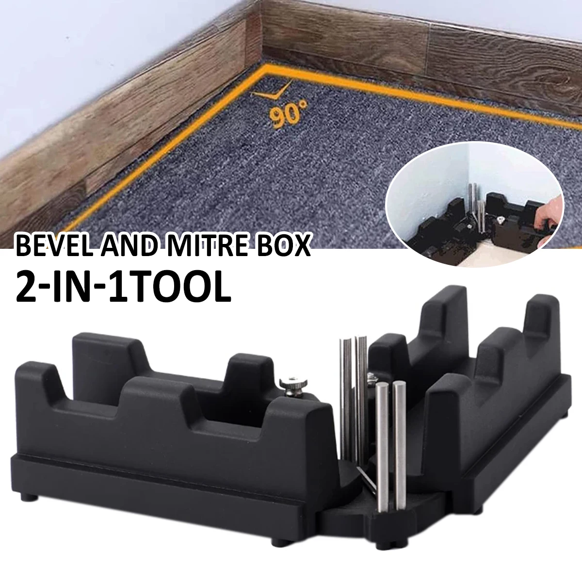 

2-in-1 Mitre Measuring Cutting Tool Measuring And Sawing Mitre Angles Cutting Tool Miter Saw Accessories For Baseboards