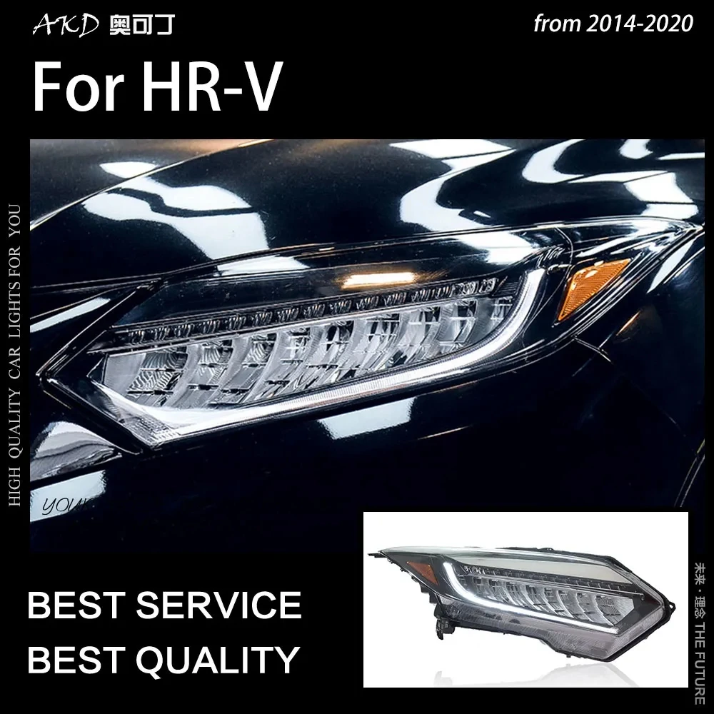 

AKD Head Lamp for Honda HR-V Headlights 2014-2020 HRV Vezel LED Headlight led DRL Double Lens Hid Bi Xenon Auto Accessories 2PCS