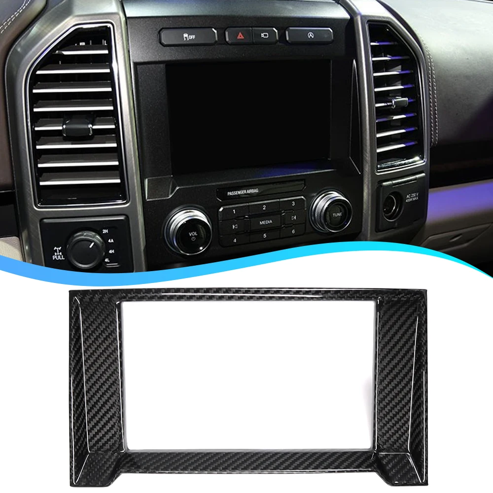

Navigation Accessories For Fords F-Series F150 Raptor F250 F350 2015-2020 GPS Screen Visor Hood Block Real Carbon Fiber