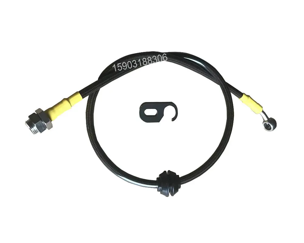 AN3 мотоциклетные плетеные тормозные масляные шланги из нержавеющей стали с обжатым внутренним тормозным фитингом банджо из нержавеющей стали 10 мм