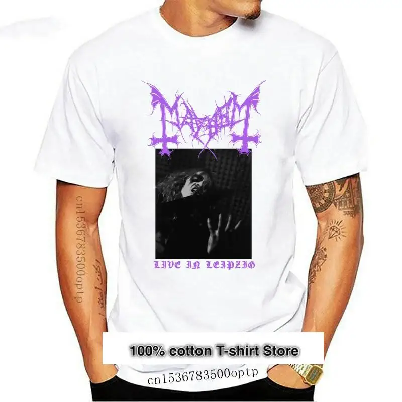 

Новинка, футболка MAYHEM Live в Лейпциге, черная металлическая футболка, норвежская черная металлическая футболка MAYHEM, футболка Mayhem band