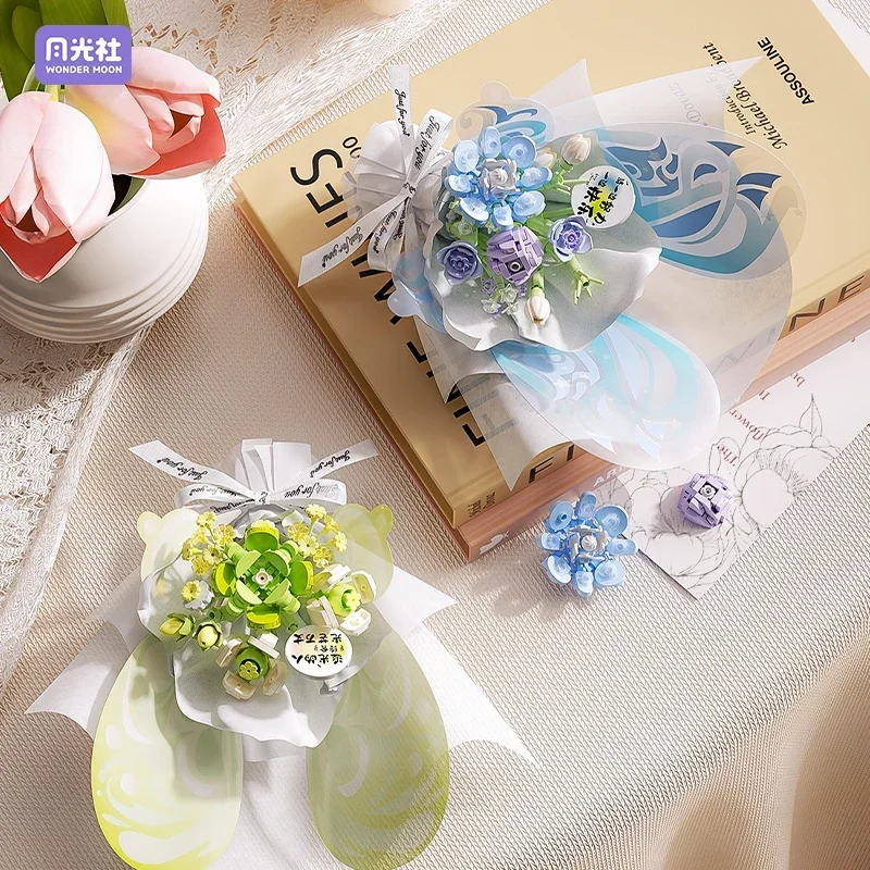 Бабочка Цветок Строительные Блоки Язык Вечный Букет Игрушечные Украшения