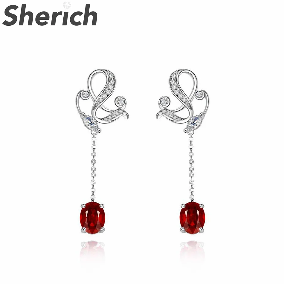 

Женские длинные серьги-подвески, из серебра 925 пробы