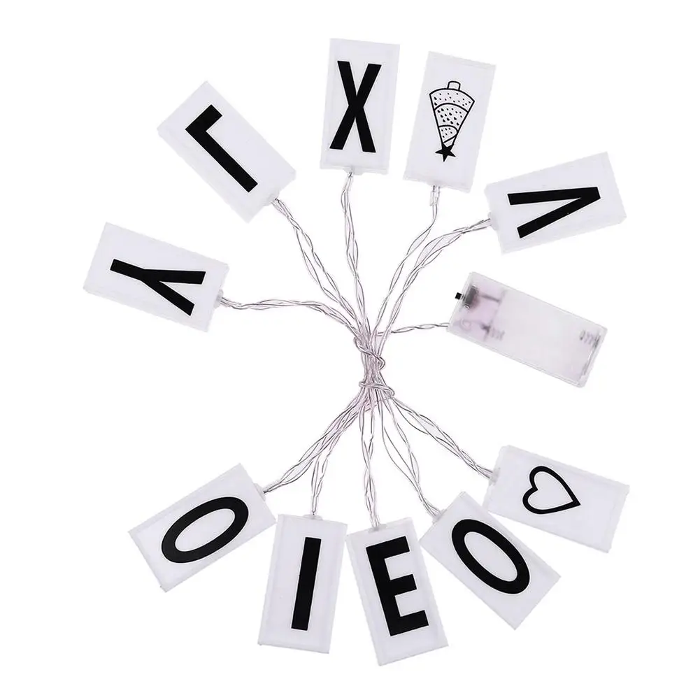 

English Letters LED Lights Energy Saving Environmental Protection String Battery Xmas Wedding Valentine Courtship Decor