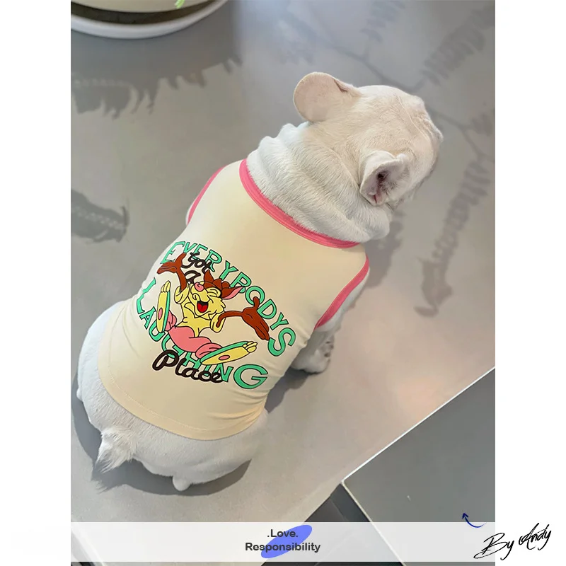 

Dog Vest Spring and Summer Dog T-shirt Cotton Breathable Clothes Schnauzer West Highland Bichon Pug Dog Summer Clothes