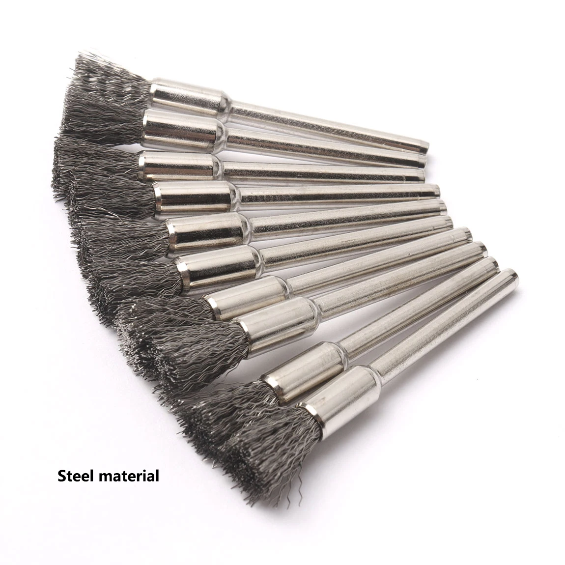 

Набор полировальных кистей CHEERBRIGHT, 10 шт., сталь/латунь/нейлон/конский волос, 3 мм