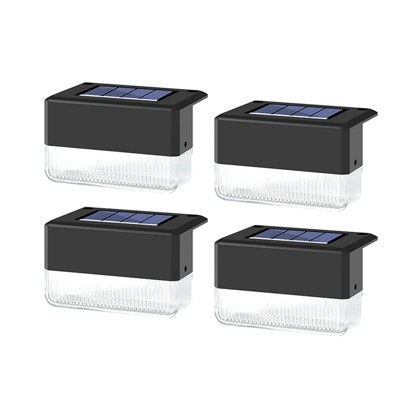 

Hot-Solar Deck Lights Outdoor LED Step Lights With 2 Lighting Modes Waterproof Solar Fence Decorative Lights For Patio