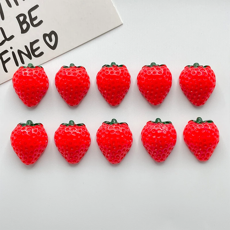 

10PCS Original Cute Red Strawberry Fridge Magnets For Blackboard Simulated Fruit Small Refrigerator Magnets Home Decoration