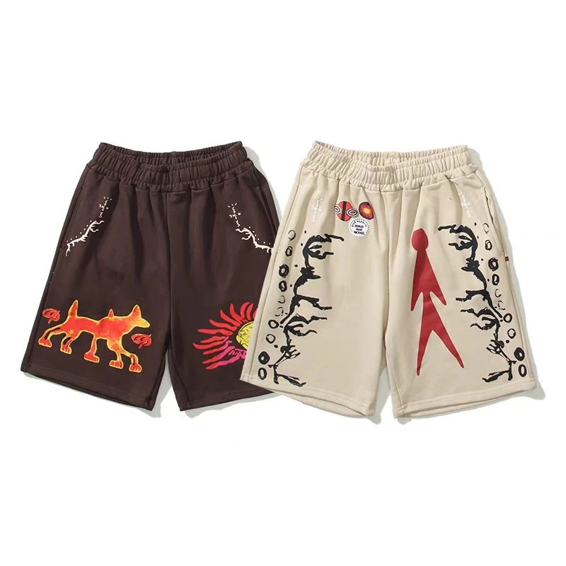 

Summer New Travis Scott Cactus Jack Character Sun Hip Hop Street Men's and Women's Casual Drawstring Sports Shorts