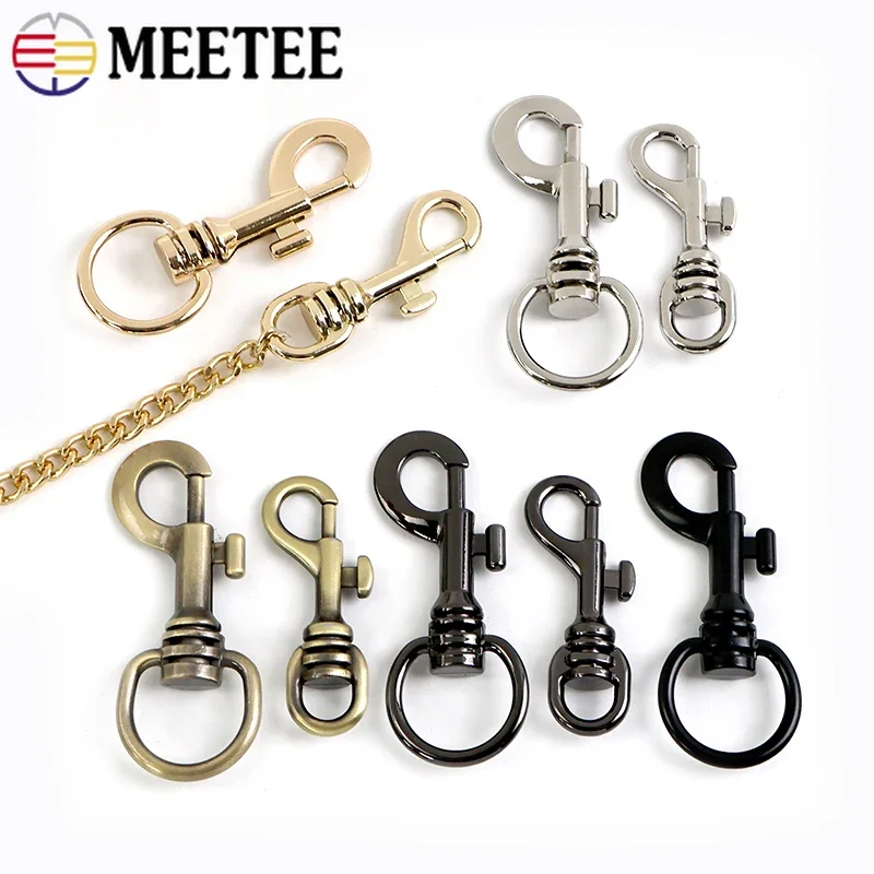 Фото 2/5 шт. Meetee металлическая поворотная застежка-лобстер ремень для сумки триггерный зажим собачий ошейник разъем брелок карабин DIY аппаратные аксессуары №5