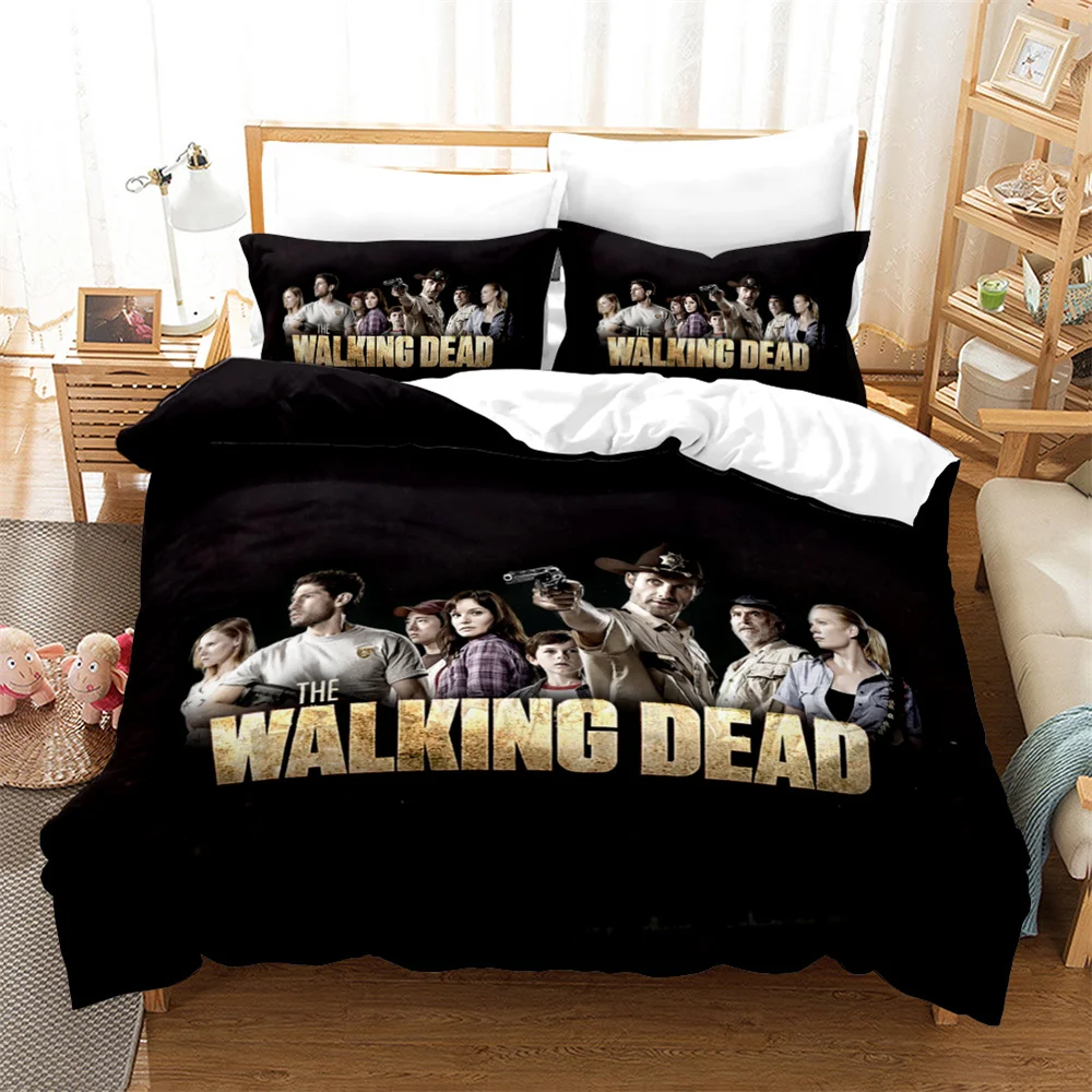 

Bedding Set for 3 4 Pieces The Walking Dead Bedspread Sheet Pillow Case Bold Color Duvet Cover Set X