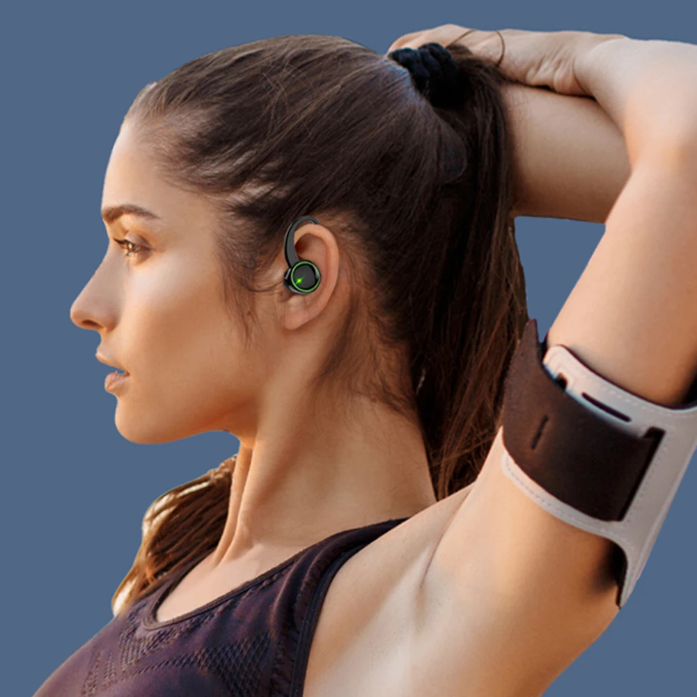 

Спортивные беспроводные Bluetooth-наушники с микрофоном, водонепроницаемые IPX6 наушники с крючками, Bluetooth-наушники, Hi-Fi стерео музыкальные наушники для телефона