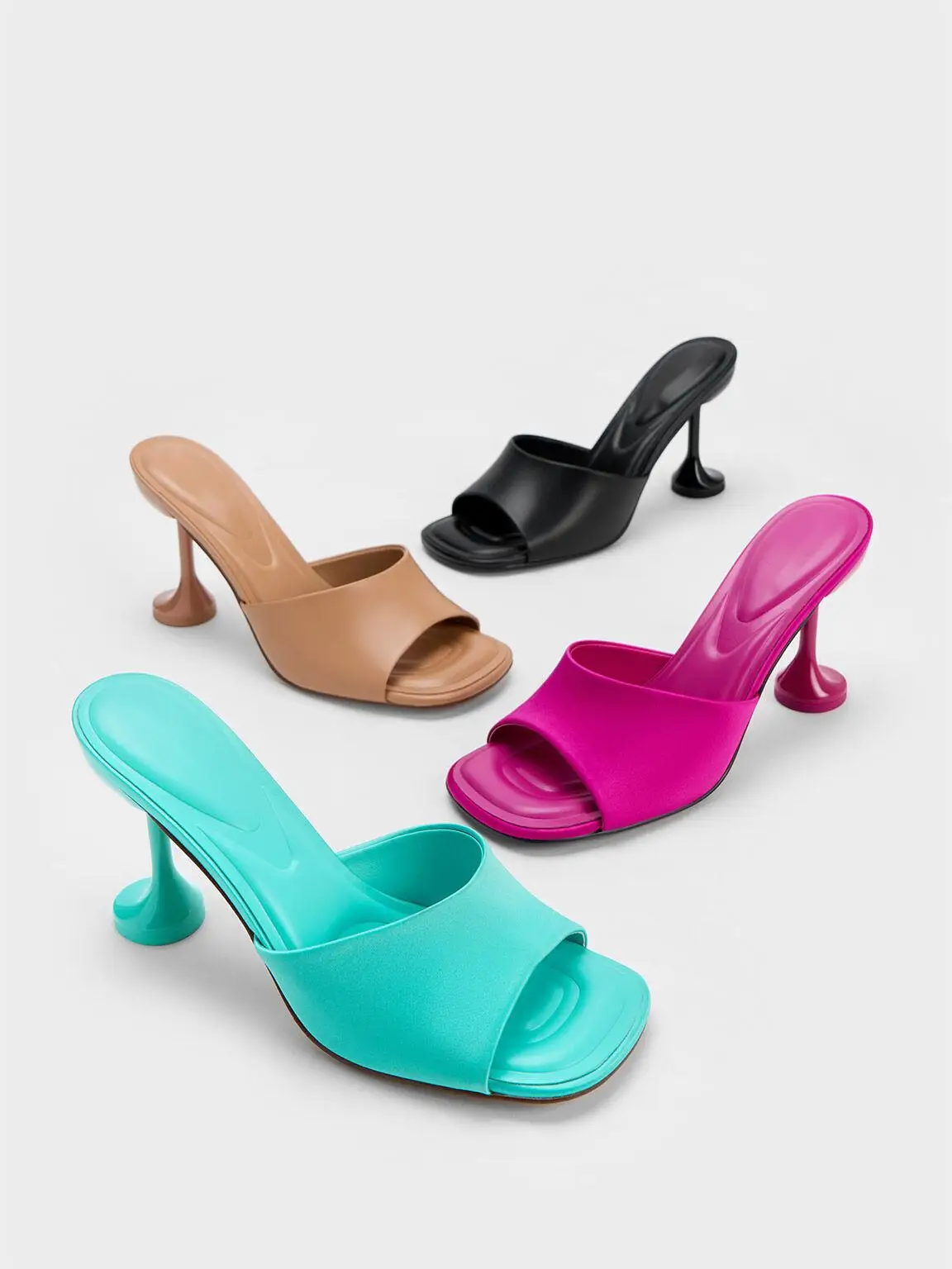 

2022 Summer Fish Mouth Sandals Fashionable Women's Shoes Wine Glasses and Blue Black Ladies Slippers