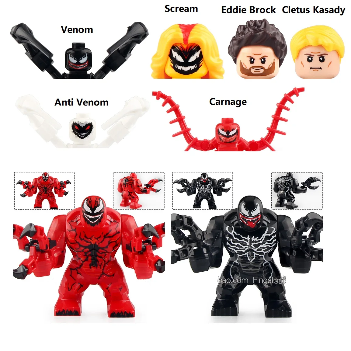 

WM6120Venom 2 Carnage Building Blocks Mini Action Figure Toys