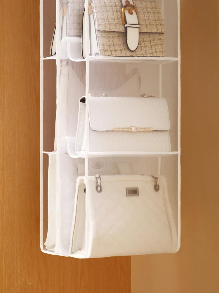 Органайзер для хранения сумок прозрачный двухсторонний пылезащитный органайзер