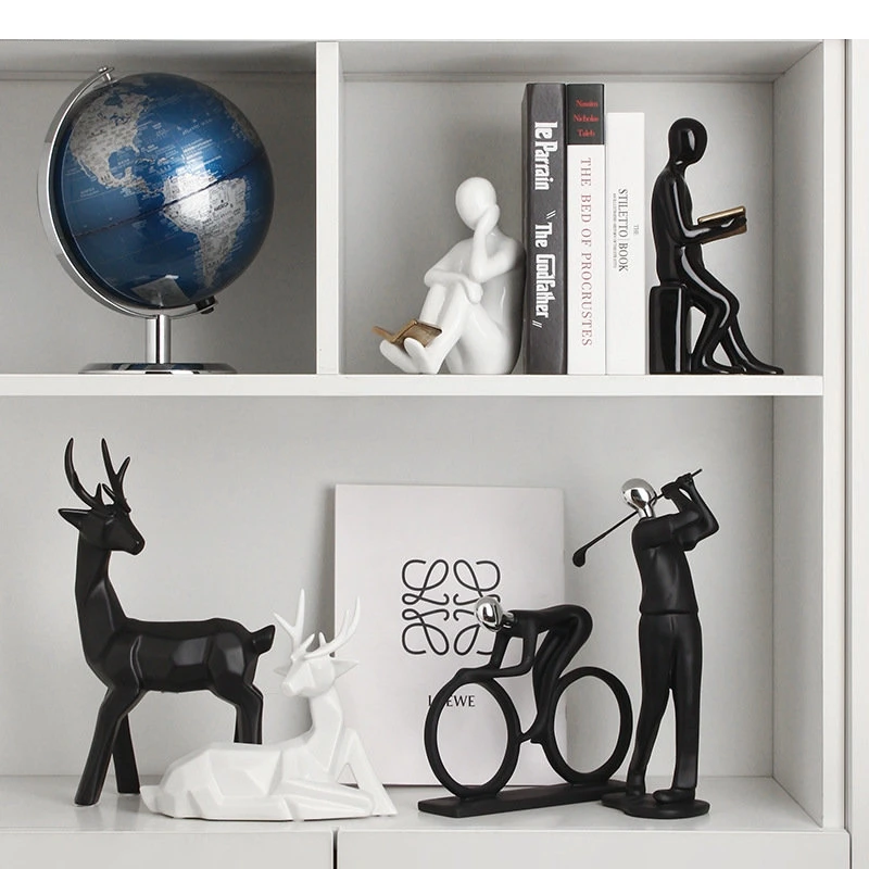 Абстрактная статуя считывателя произведений искусства керамические подставки