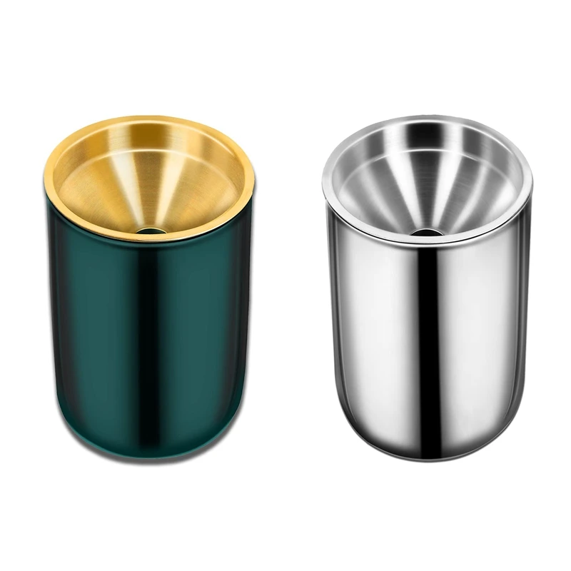 

Пепельница из нержавеющей стали, Современная пепельница с защитой от пыли, напольная пепельница для офиса, дома, гостиной