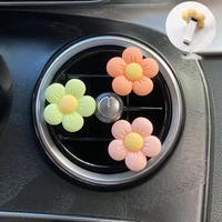 6 pcsset flower car outlet vent clip small daisy air conditioning clip car interior decoration gift for girl car accessories