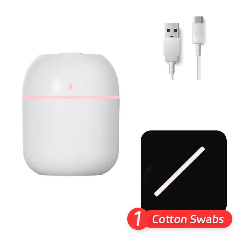 

Портативный USB-увлажнитель воздуха HLCOME 220 мл белый