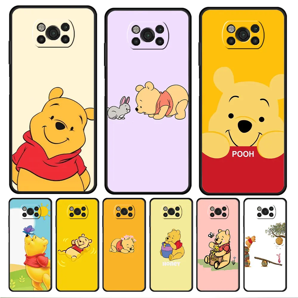 

Matte Disney honey Winnie the pooh yellow Phone Coque For Xiaomi POCO X3 NFC 11T F4 GT M3 F3 X4 MI 11 lite 9T 10T M4 Pro 5G