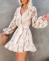 bohemian lace dress fashion sexy off shoulder summer dress beach casual long maxi dresses evening party robe womens clothing
