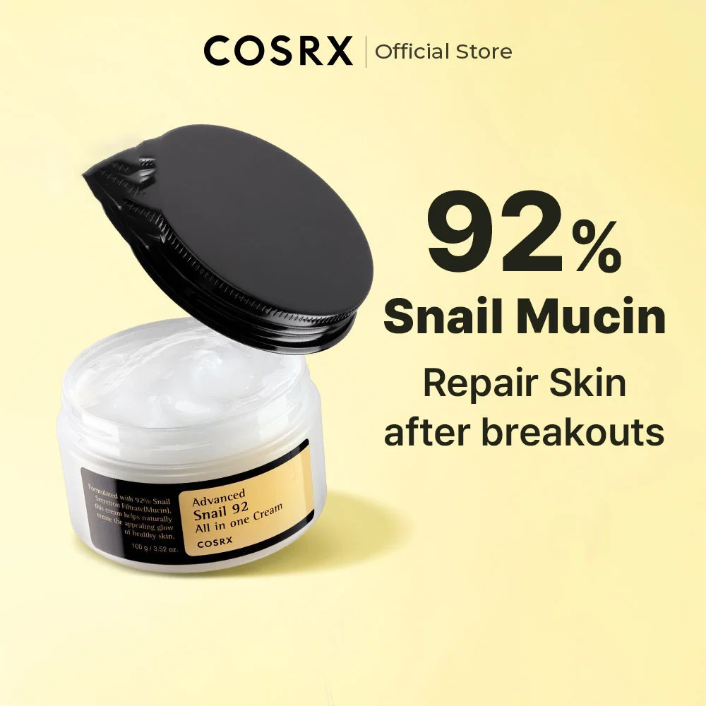 

COSRX Advanced Snail 92 All In One Repair Cream Hyaluronic Acid Anti-aging & Nourishing Moisturizing Korean Skin Care 100g