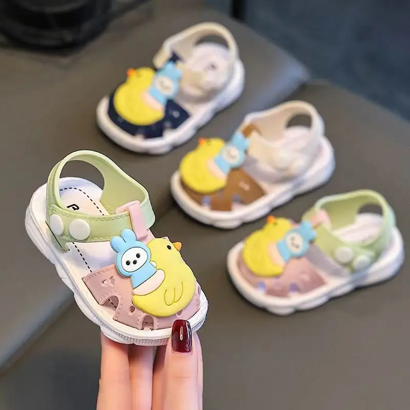 Повседневные Милые Дышащие Сандалии С Героями Мультфильмов Для Маленьких