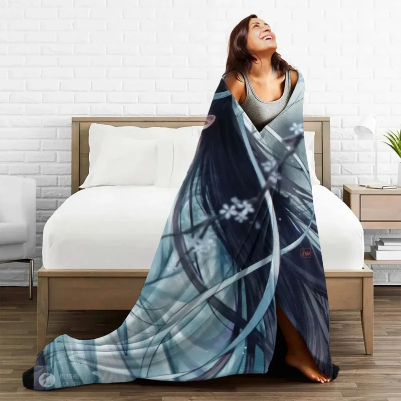 

Mo Dao Zu Shi Blanket Flannel Summer Fanart Multifunction Soft Throw Blankets For Bed Car Rug Piece