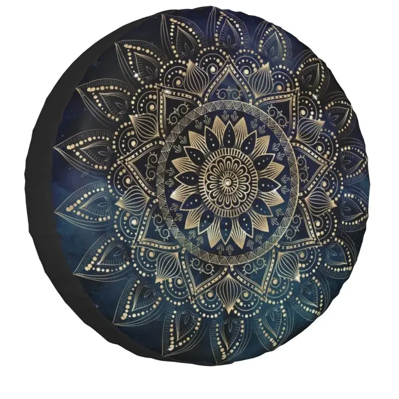 Элегантный чехол на запасное колесо с золотой мандалой и синей галактикой для Honda