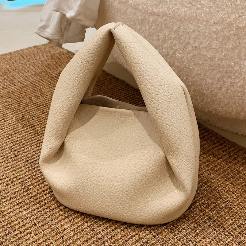 

Korean Style Cloud Bag for Women - Elegant Top-Handle Handbag in Pleated Design