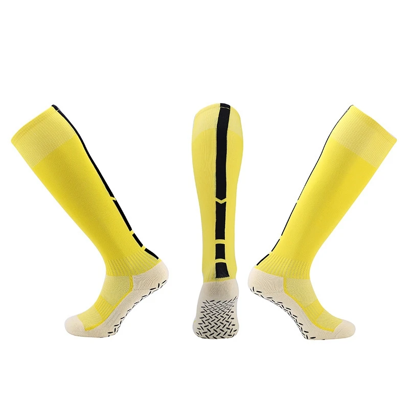 Men Women 3 Pair Sports Socks Non-Slip Breathable Men Summer Running Cotton Rubber Socks Long Football Socks High Quality