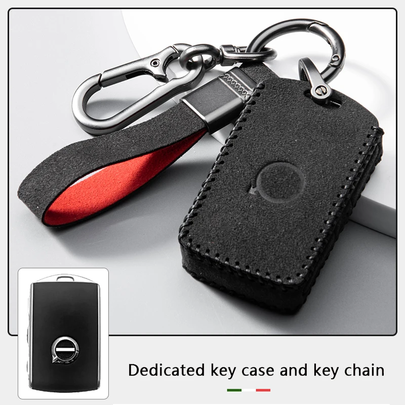 

For Volvo V90 V70 V50 V60 V40 XC60 XC70 XC90 XC40 C30 C70 S40 S60 S70 S80 S90 Car High Quality Suede Leather Car Key Case Cover