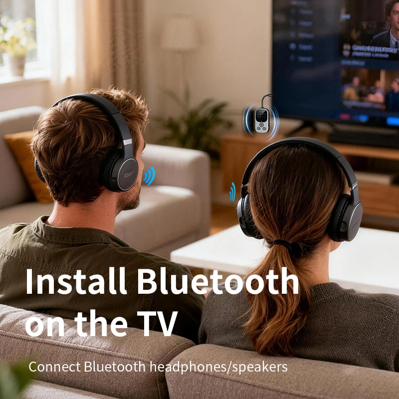 Универсальный Bluetooth-адаптер 2-в-1 aptX 6.0 (передатчикприемник) с разъемом 3.5 мм AUX, Hi-Fi стерео, поддержка aptX-AdaptiveHDLL, многоточечное беспроводное подключение (art.: 3920db2176809) - 3920db2176809