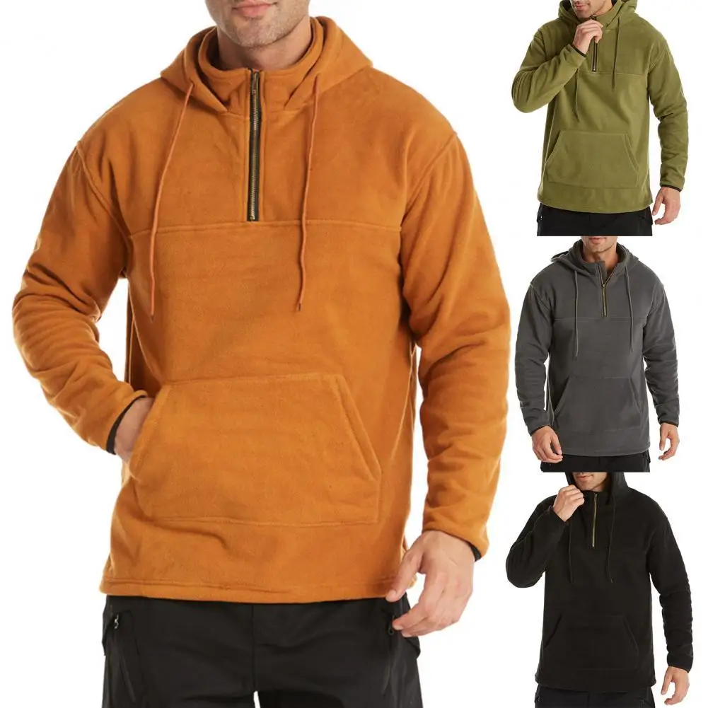 

Men Fashion Clothes 2021 Casual Solid Color Fleece Sweatshirt Long Sleeve Hooded Pullover Tops Oversized Hoodie