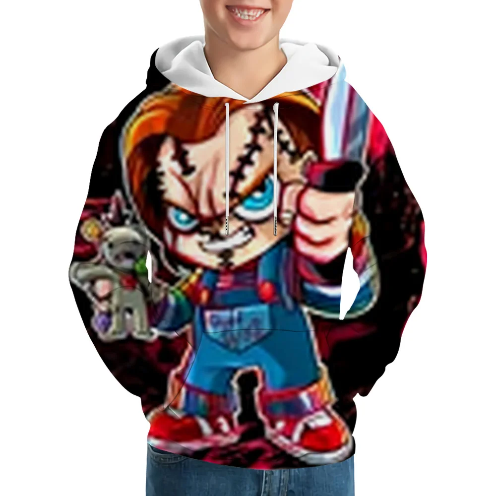 

2023 New Halloween Gift Party Consecutive Hoodie Hoodes Hot COS Pumpkin Anime Clothing Family Clothing Four Seasons Four Seasons