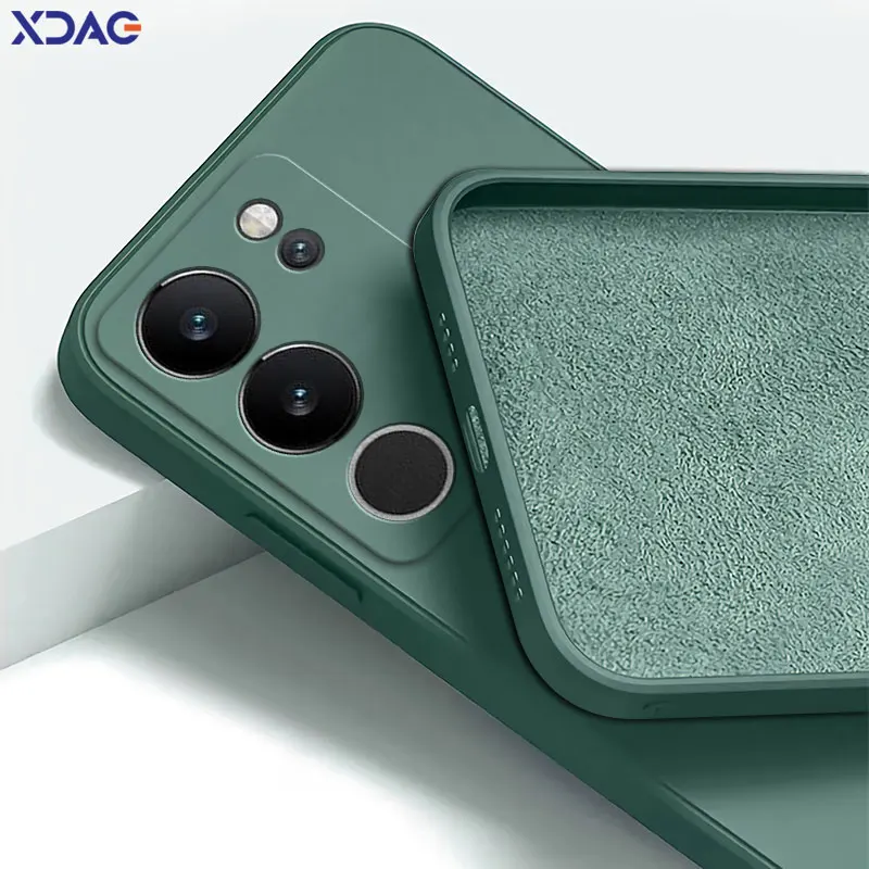 Оригинальный квадратный жидкий силиконовый чехол для VIVO S17 Pro S17e S17t защитный