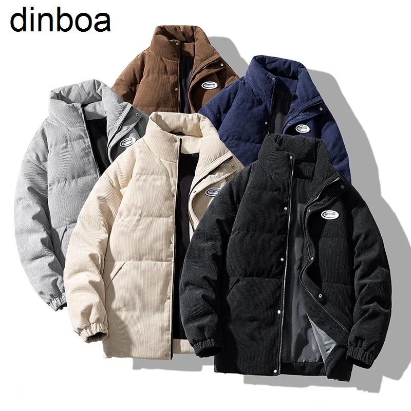 

Winter Warm Parkas Men Y2k Oversize Bubble Jacket Solid Coat for the Winter Various Color Streetwear Retro Corduroy Pufferjacket