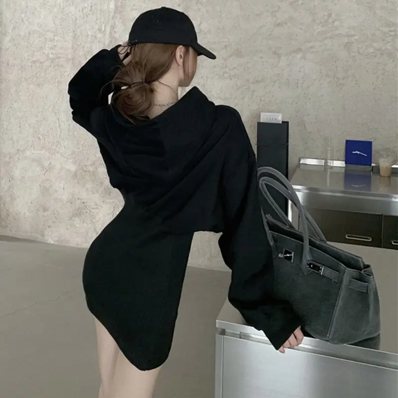 Платье женское с длинным рукавом пикантная облегающая Утепленная зимняя Базовая