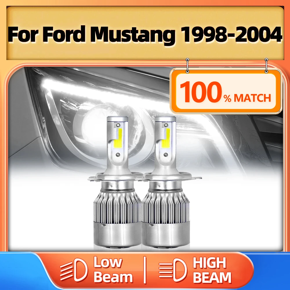 20000LM Canbus Led Фара 9007 HB5 Автомобильная фара 12 В 6000 К Турбо Авто Лампа для Ford Mustang 1998 1999