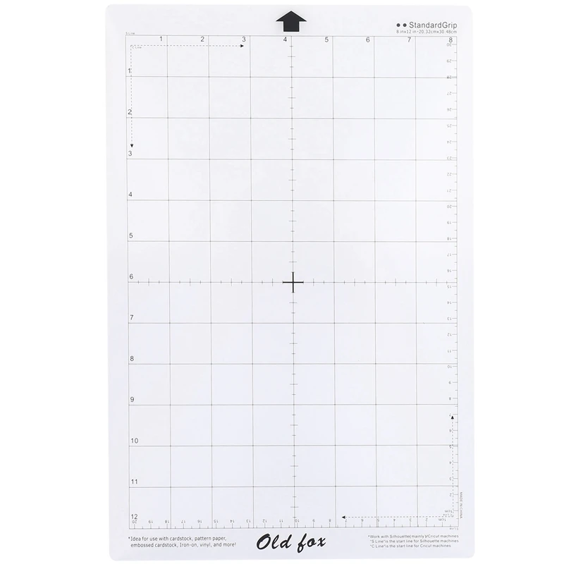 

3Pcs Replacement Cutting Mat Adhesive Mat With Measuring Grid 8 By 12-Inch For Silhouette Cameo Cricut Explore Plotter Machine