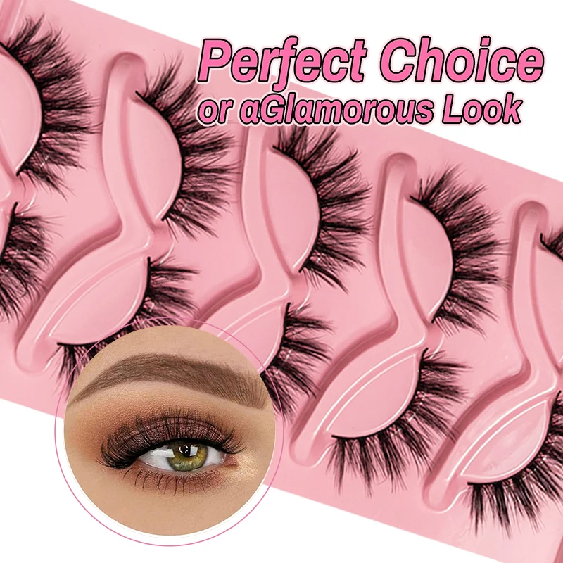 Самоклеящиеся Накладные Ресницы Естественного Вида Женские Многоразовые