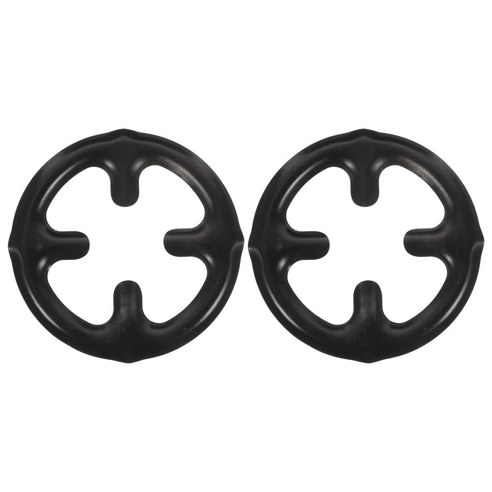 

2 Pcs Coffee Pot Hob Metal Stand Household Stove Holder Bracket Iron For Fixing
