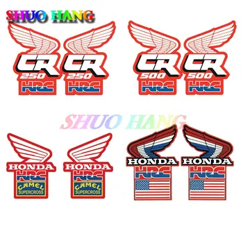 Hondas HRC USA Team Radiator Guard CR 250, CR 500 Vintage Car Sticker Vinyl Auto Parts Window Racing Motorcycle Decal PVC 1