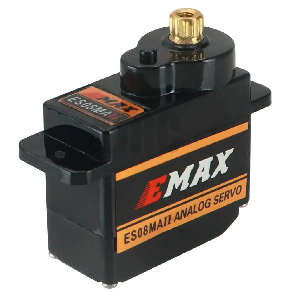 Фото EMAX EMX-SV-0275 ES08MA II 12g Аналоговый сервопривод с металлической шестерней для радиоуправляемой робототехники Самолет Крыло Автомобильный радиоуправляемый робот №1